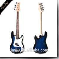 good quality blue solid maple bass guitar for student